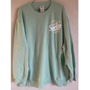 NWT Sprite Soda Retro 80s Logo Sweatshirt Crewneck Extra Large Green